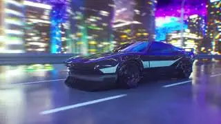 1 Hour 4K Retro Futuristic Car Driving VJ Loop &ndash; Neon Highway Motion (No Audio)