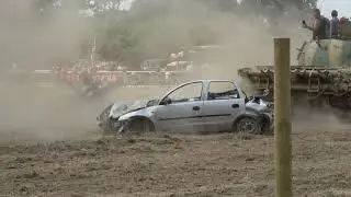 Tank Crushing a Car at the Capel Military Vehicle Show 2018 in 4k 1 of 3