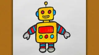 Easy Robot drawing | Art of Kala