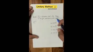 Maths tricks 😱🧐 | Unitary Method #maths #shorts #shortvideo