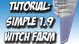 Minecraft Tutorial: Simple 1.9+ Witch Farm - Resource friendly and easy to build