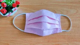 How to Make Pleated Face Mask at Home | Fast and Easy Pleated Mask DIY