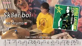 Sk8er boi [Avril Lavigne]🥁#drumcover #drums #femaledrummer #drumscore #sk8erboi #avrillavigne 