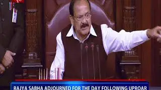 Rajya Sabha adjourned for the day following uproar