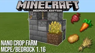 Nano Crop Farm Minecraft Bedrock/MCPE working 2020 1.16