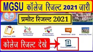 mgsu promoted result 2021, mgsu result 2020, mgsu promate certificate 2021, mgsu pramot certificate