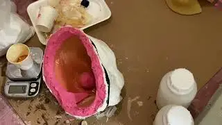 Cat costume mask base: resin casting (moving jaw)