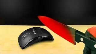 EXPERIMENT Glowing 1000 degree KNIFE VS Mouse!