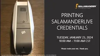 Printing SalamanderLive Credentials