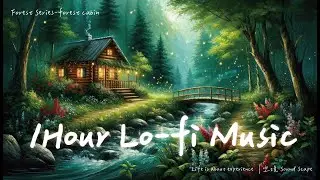 【1Hr Lofi】 Forest Series - Forest cabin | 森林系列-森林木屋 Focus, meditation, relaxation