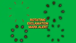 Rotating Exclamation Mark Meme Green Screen (Free Download)