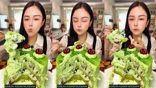 The Most Satisfying Green Cherry Cheesecake You'll Ever See! 🍒💚#challenge#cake#CherryCream #viral