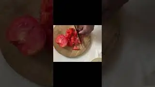 Sound of cutting tomatoes #food #tomato #vegetables