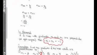Old (Pre 2015) SQA Higher Maths - Straight Line - Lesson 4 - perpendicular gradients