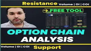 Option Chain Analysis Explained |  Find Support & Resistance Using Volume, OI & COI | Free Tool