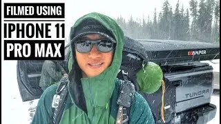 Winter Backpacking Snow Camp Adventure - (All Filmed on iPhone 11 Pro Max)