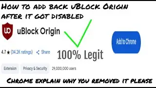 how to add back uBlock Origin after it got disabled (Reupload
