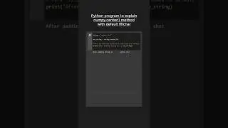 Numpy center() Method With Default fillchar in Python 🆒😁🆒 