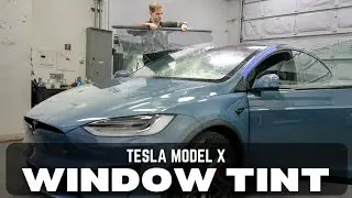 2025 - Тонировочная пленка 3M Crystalline для Tesla Model X Plaid - Установка цельной тонировочно...