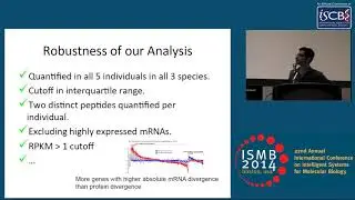 Primate Transcript and Protein Expression Levels Evolve under Compensatory... - Zia Khan - ISMB 2014