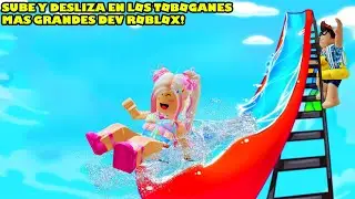 Nos Subimos Y Nos Deslizamos En Los Toboganes Mas Largos De Todo Roblox!😀😀
