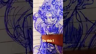 How to draw Luffy gear 5 with pen | Drawing Luffy #drawingpen #penart #animedrawing
