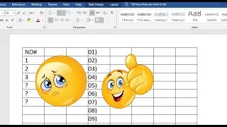 Creating a table in Word || How to get a sequence of numbers in a table in Microsoft Word