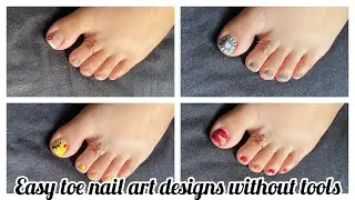 Easy toe nail art designs without tools || Nail art designs 2022
