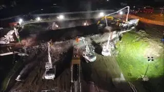 Swiss Drone View in Mendrisio - Demolition of the highway bridge | DJI Phantom 4 | Switzerland