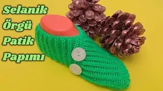 İki Şiş ile kolay Selanik Örgü Patik Modeli│Elişi Dantel Yapımı │DIY