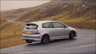 Honda Civic Type R on the A4069 Black Mountains