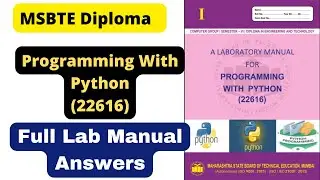 22616 programming with python pwp manual answers | msbte manual answers