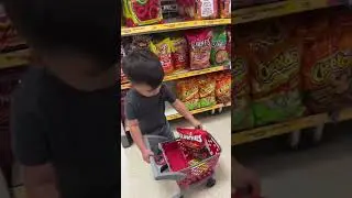 My two year old goes shopping at 7-eleven 🥺 #shorts