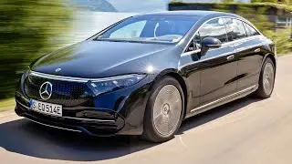 НОВЫЙ Mercedes EQS 2022 - ПОЛНЫЙ ОТКРЫТЫЙ экстерьер, интерьер и вождение (цвет черный обсидиан)