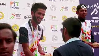 Medal Ceremony 🏅 MEN'S 5000M RACE | Khelo India University Games 2021 | DD Sports