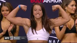 Roxanne Modafferi vs. Maycee Barber - Weigh-in Face-Off - (UFC 246: McGregor vs. Cerrone) - /r/WMMA