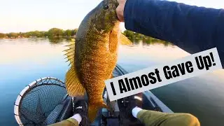Almost Gave Up! Kayak Bass Fishing Chemong Lake Ontario