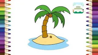 How To Draw Island | Cute Island Drawing | Island Drawing | Draw Your Island | Draw Step By Step