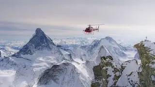Zermatt, Switzerland - Air Zermatt - helicopter flight around the Matterhorn