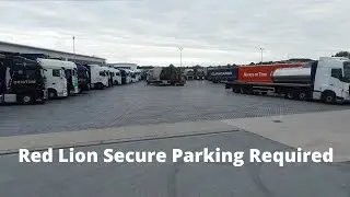 Red Lion Secure Parking Required - HGV Mercedes Actros Trucking UK POV Cab View Video