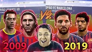 BARCELONA 2009 vs BARCELONA 2019!! DESAFIO DOS 10 ANOS!! FIFA 19 EXPERIMENTO