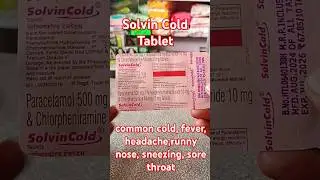 Solvin Cold Tablet Uses Hindi Anti Cold tablet common cold sneezing sore throat tablet #cold #tab