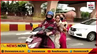 Police cops are performing their duty during the lockdown at  JAMMU