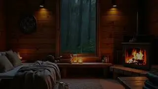 🌩 Thunderstorm Sounds with Fireplace Crackling  Rain Indoors ASMR & Relaxing Ambience