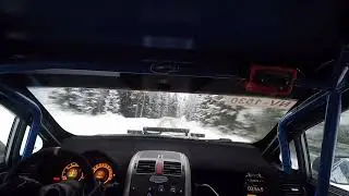 Rantabaari ralli 24.1.2025 EK 1 crash. Jere Husso Teemu Husso Toyota Auris V1600