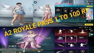 Royale Pass A2 1 to 100 Rp Rewards