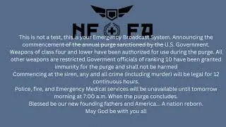 THE PURGE series season 1 emergency alert