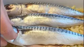 Скумбрия в Духовке на Луковой Подушке 👌👌👌