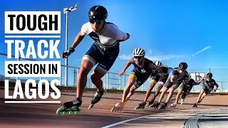 Tough session on the track with Aura Quintana and Patxi Peula in Lagos