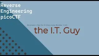 Reverse Engineering -- picoCTF "KeyGenMe"